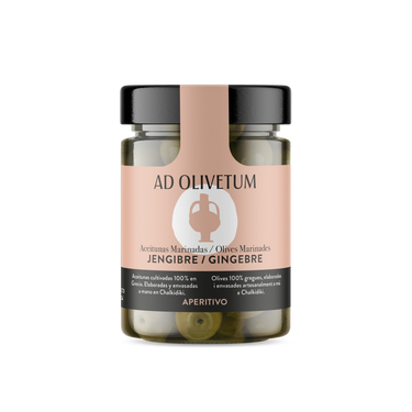 Aceitunas marinadas de Chalkidiki con jengimbre y cilantro 355g