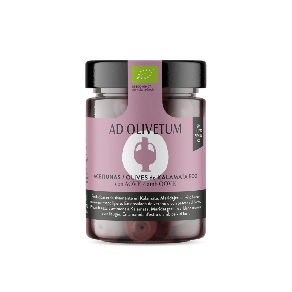 Aceitunas de Kalamata ecológicas sin hueso con AOVE 330g