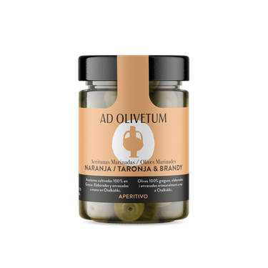 Aceitunas marinadas con naranja y brandy 355g