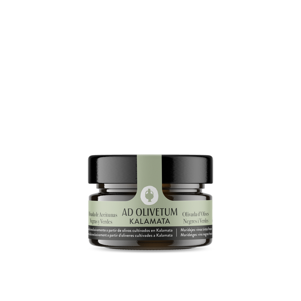 Olivada de aceitunas de Kalamata (negras y verdes) Ad Olivetum 110g