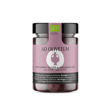 Aceitunas de Kalamata ecológicas con AOVE 330g - Ad Olivetum