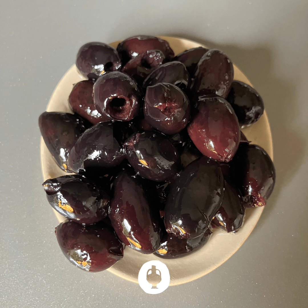 Aceitunas de Kalamata ecológicas sin hueso con AOVE 330g - Ad Olivetum