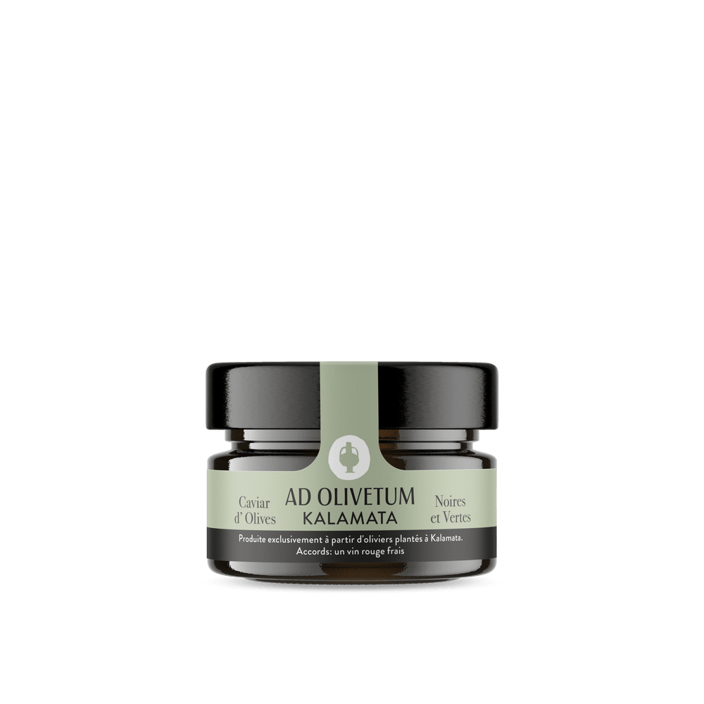 Caviar d'olives de Kalamata (noires & vertes) Ad Olivetum 110g - Ad Olivetum