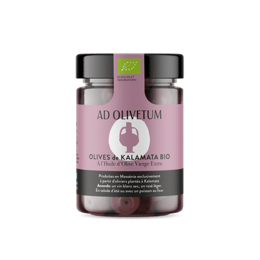 Olives de Kalamata BIO à l'huile d'olive vierge extra 330g - Ad Olivetum