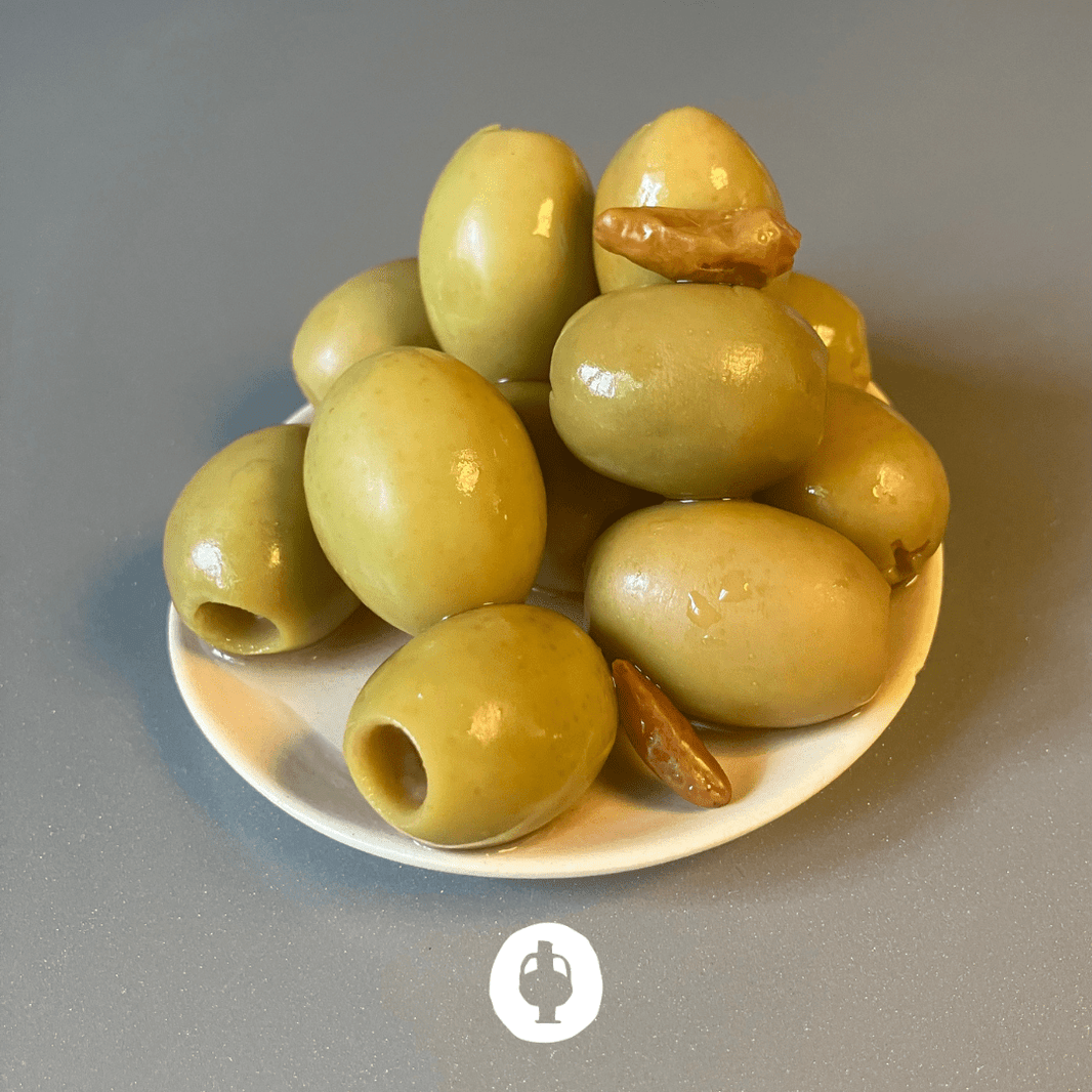 Olives marinées aux piments fumés Ad Olivetum 355g - Ad Olivetum